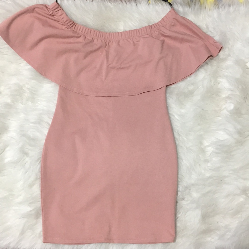 Pink fitted dress